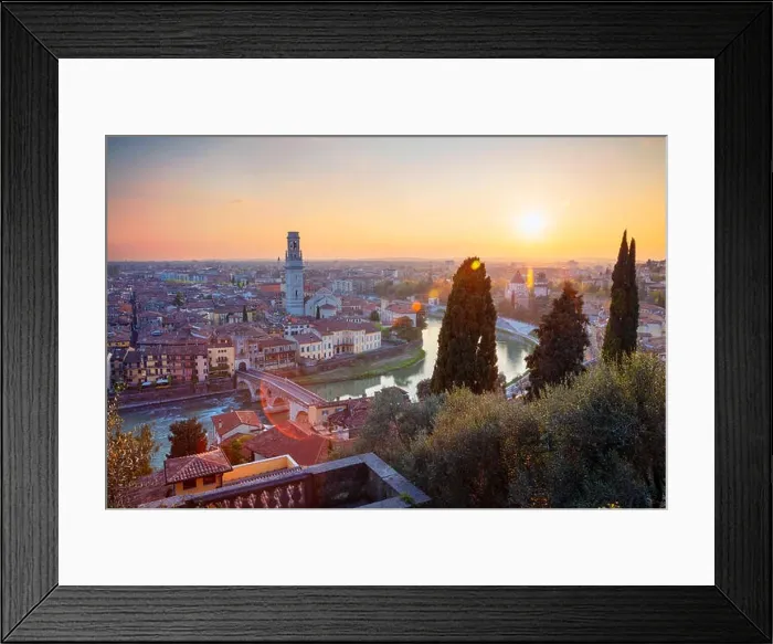 Framed Print : Verona, Italy. Cityscape image of Verona, Italy during sunset Framed Print : Verona, Italy. Cityscape image of Verona, Italy during sunset