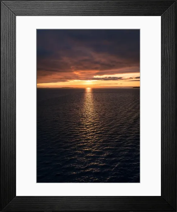 Framed Print : Scenic seascape with atmospheric sunset at evening in Gulf of Finland Framed Print : Scenic seascape with atmospheric sunset at evening in Gulf of Finland