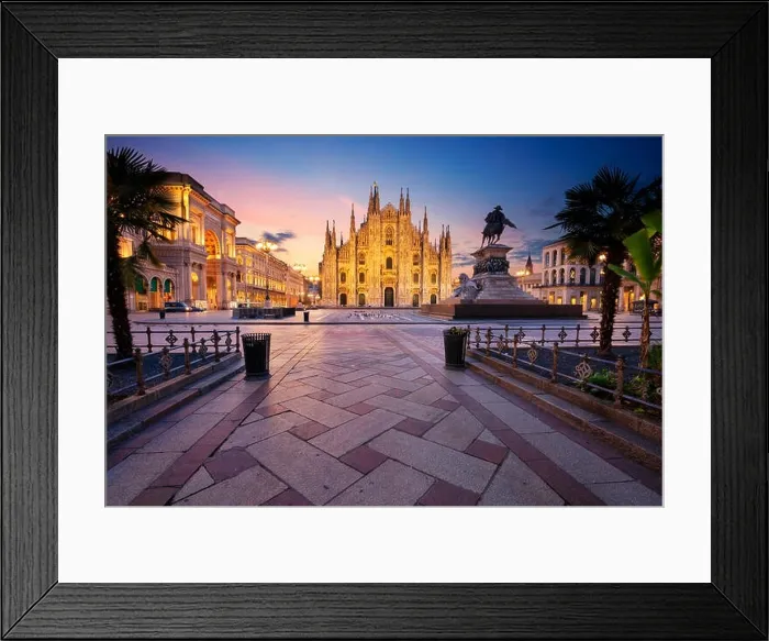 Framed Print : Milan, Italy. Cityscape image of Milan, Italy with Milan Cathedral during sunrise Framed Print : Milan, Italy. Cityscape image of Milan, Italy with Milan Cathedral during sunrise