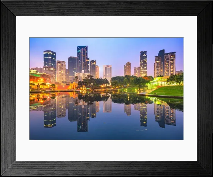 Framed Print : Kuala Lumpur, Malaysia cityscape in the evening Framed Print : Kuala Lumpur, Malaysia cityscape in the evening