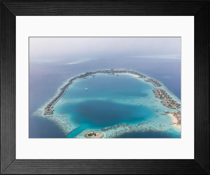 Framed Print : Atolls and islands in Maldives with jetty and over water villas. Luxury summer holiday vacation, white sand, blue sea, idyllic tropical island beach Framed Print : Atolls and islands in Maldives with jetty and over water villas. Luxury summer holiday vacation, white sand, blue sea, idyllic tropical island beach