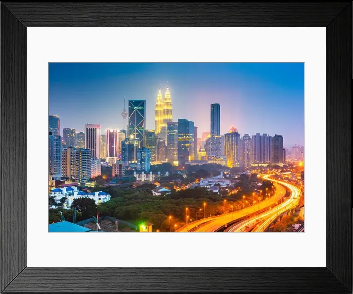 Framed Print : Kuala Lumpur, Malaysia city skyline Framed Print : Kuala Lumpur, Malaysia city skyline
