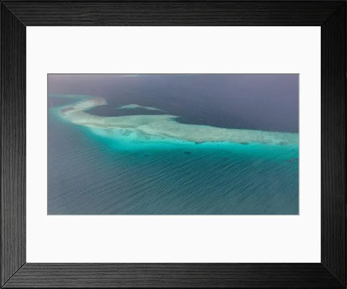 Framed Print : Coral sea from aerial view. Tropical sea ocean pattern, exotic seascape Framed Print : Coral sea from aerial view. Tropical sea ocean pattern, exotic seascape