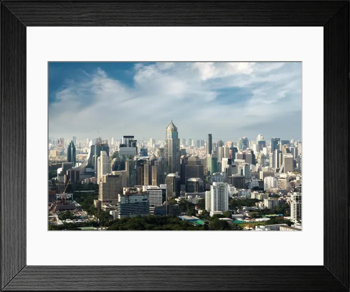Framed Print : Modern building in Bangkok business district at Bangkok city with skyline, Thailand Framed Print : Modern building in Bangkok business district at Bangkok city with skyline, Thailand