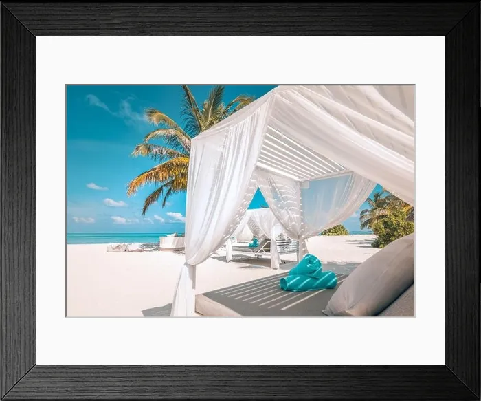 Framed Print : Serenity beach background, luxury beach canopy and travel or summer vacation concept. Serenity beach background, luxury beach canopy and travel summer Framed Print : Serenity beach background, luxury beach canopy and travel or summer vacation concept. Serenity beach background, luxury beach canopy and travel summer