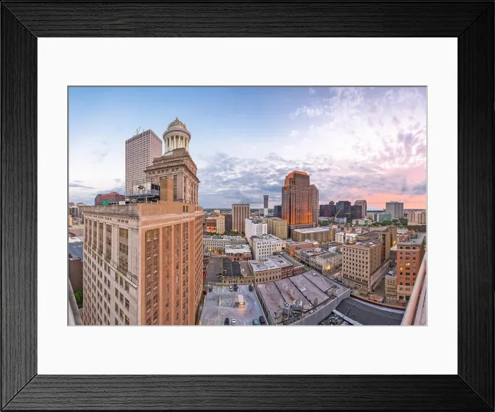 Framed Print : New Orleans, Louisiana, USA downtown city skyline at dusk Framed Print : New Orleans, Louisiana, USA downtown city skyline at dusk