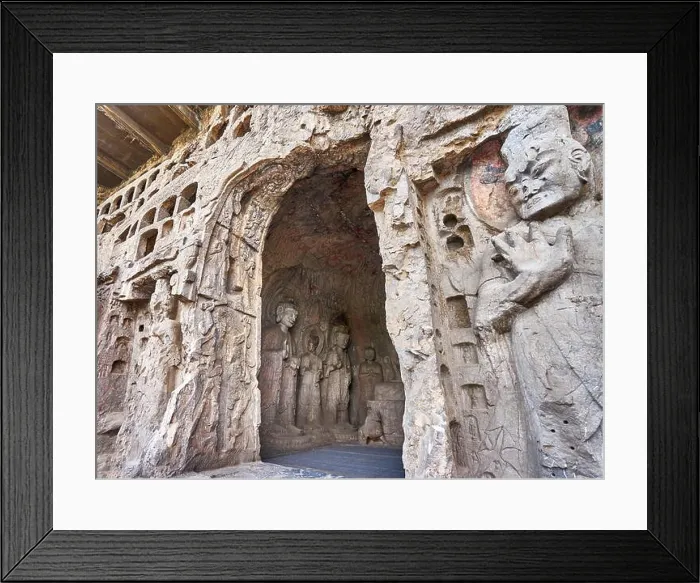 Framed Print : Longmen Grottoes, Luoyang, China Framed Print : Longmen Grottoes, Luoyang, China