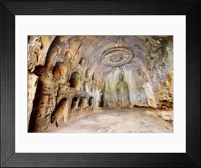 Framed Print : Longmen Grottoes, Luoyang, China