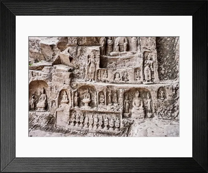 Framed Print : Longmen Grottoes, Luoyang, China Framed Print : Longmen Grottoes, Luoyang, China