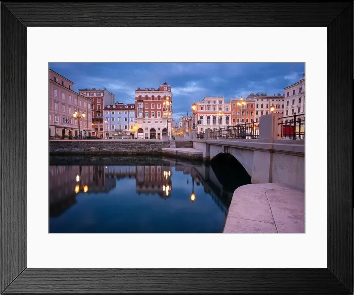 Framed Print : Trieste, Italy. Cityscape image of downtown Trieste, Italy at sunrise Framed Print : Trieste, Italy. Cityscape image of downtown Trieste, Italy at sunrise