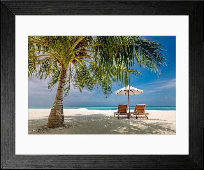 Framed Print : Tropical paradise beach with white sand and coco palms travel tourism wide panorama background. Luxury vacation and holiday banner, tropical beach Framed Print : Tropical paradise beach with white sand and coco palms travel tourism wide panorama background. Luxury vacation and holiday banner, tropical beach