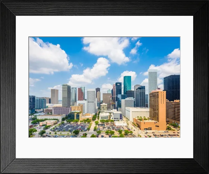 Framed Print : Houston, Texas, USA downtown city skyline at twilight Framed Print : Houston, Texas, USA downtown city skyline at twilight