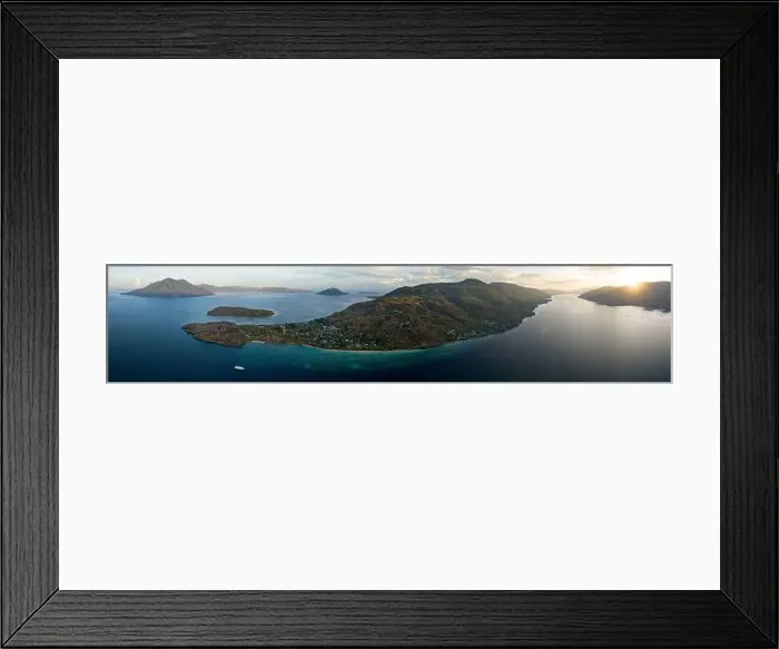 Framed Print : A serene sunrise illuminates Kalabahi Bay surrounded by the island of Alor, Indonesia. This area inLesser Sunda Islands has high marine biodiversity Framed Print : A serene sunrise illuminates Kalabahi Bay surrounded by the island of Alor, Indonesia. This area inLesser Sunda Islands has high marine biodiversity