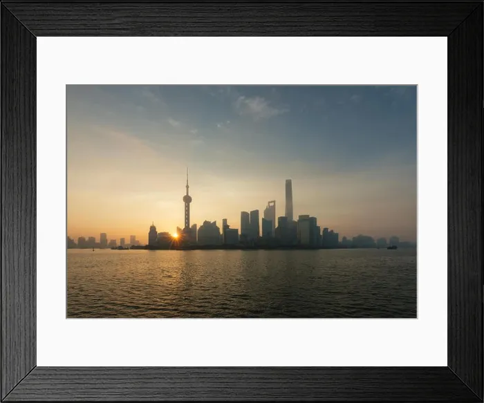 Framed Print : Shanghai skyline cityscape, View of shanghai at Lujiazui finance and business district trade zone skyscraper in morning, Shanghai China Framed Print : Shanghai skyline cityscape, View of shanghai at Lujiazui finance and business district trade zone skyscraper in morning, Shanghai China