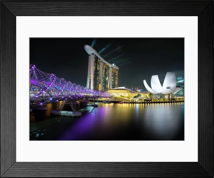Framed Print : Singapore skyline, Singapore Marina bay at night, Singapore city with light show Framed Print : Singapore skyline, Singapore Marina bay at night, Singapore city with light show