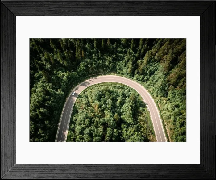 Framed Print : Flight over the summer mountains with mountain road serpentine and forest. Ukraine, Carpathian mountains. Landscape photography Framed Print : Flight over the summer mountains with mountain road serpentine and forest. Ukraine, Carpathian mountains. Landscape photography