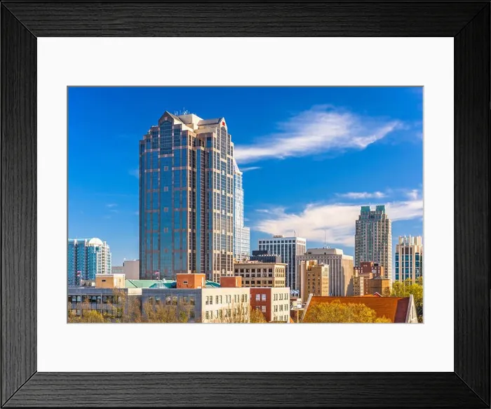 Framed Print : Raleigh, North Carolina, USA downtown city skyline Framed Print : Raleigh, North Carolina, USA downtown city skyline
