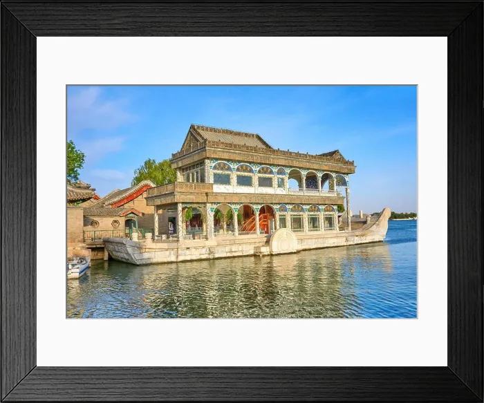Framed Print : The Marble Boat at the shore of Kunming Lake, Summer Palace, Beijing, China Framed Print : The Marble Boat at the shore of Kunming Lake, Summer Palace, Beijing, China