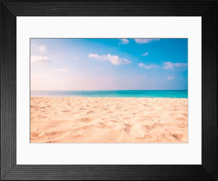 Framed Print : Vacation holidays background wallpaper, two beach lounge chairs under tent on beach. Tropical Holiday Banner Framed Print : Vacation holidays background wallpaper, two beach lounge chairs under tent on beach. Tropical Holiday Banner