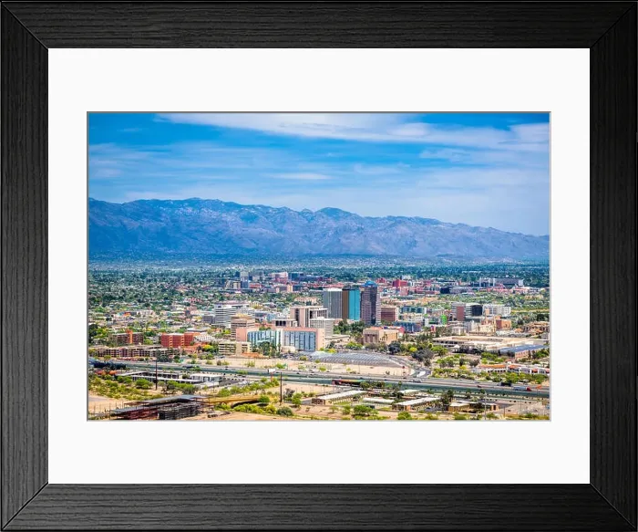 Framed Print : Tucson, Arizona, USA downtown city skyline Framed Print : Tucson, Arizona, USA downtown city skyline