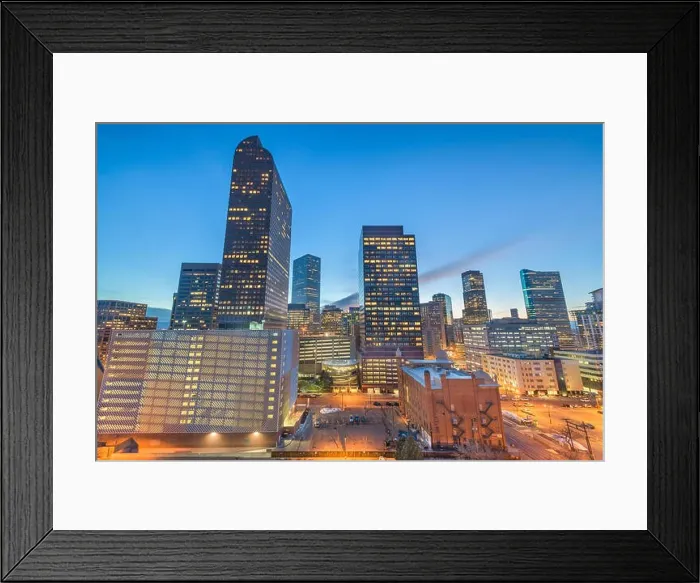 Framed Print : Denver, Colorado, USA downtown cityscape at twilight Framed Print : Denver, Colorado, USA downtown cityscape at twilight