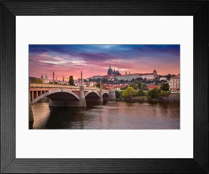 Framed Print : Prague at sunset. Image of Prague, capital city of Czech Republic, during dramatic sunset Framed Print : Prague at sunset. Image of Prague, capital city of Czech Republic, during dramatic sunset