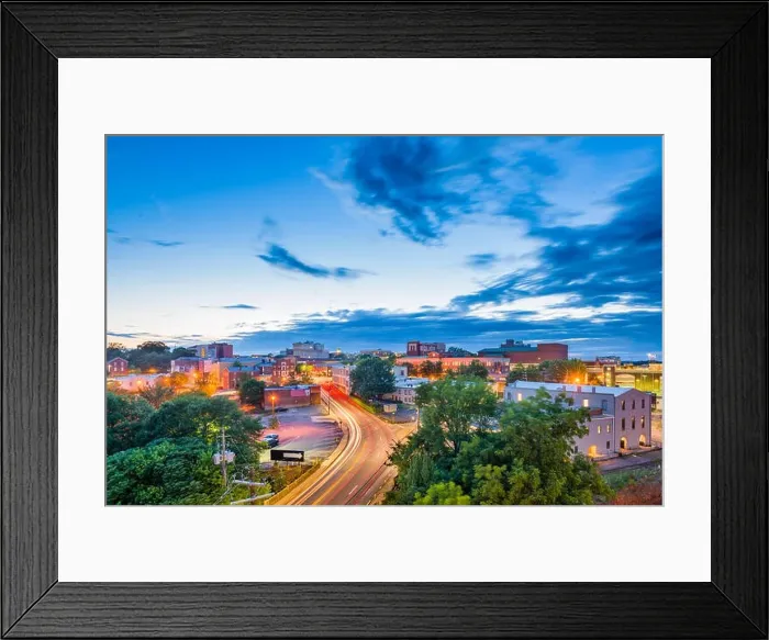 Framed Print : Athens, Georgia, USA downtown cityscape Framed Print : Athens, Georgia, USA downtown cityscape
