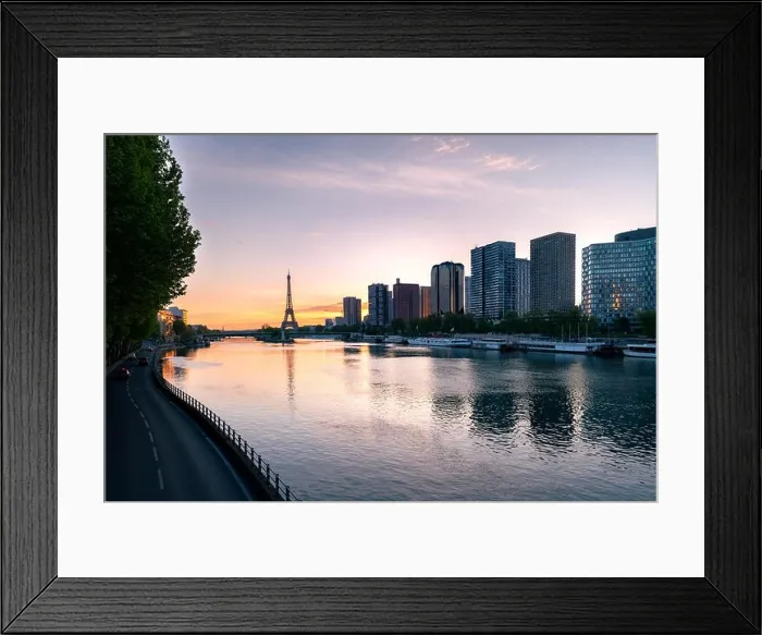 Framed Print : Paris skyline with Eiffel tower in background at Paris, France Framed Print : Paris skyline with Eiffel tower in background at Paris, France