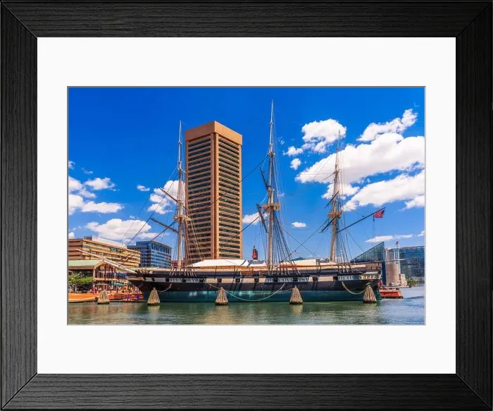 Framed Print : Baltimore, Maryland, USA Skyline on the Inner Harbor in the daytime Framed Print : Baltimore, Maryland, USA Skyline on the Inner Harbor in the daytime