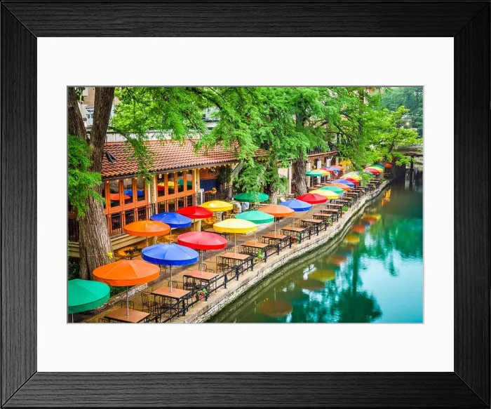 Framed Print : San Antonio, Texas, USA cityscape at the River Walk Framed Print : San Antonio, Texas, USA cityscape at the River Walk