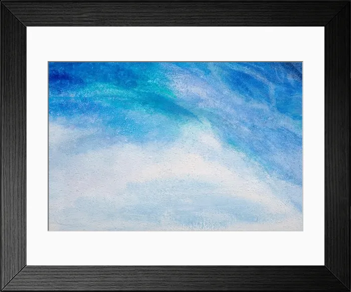 Framed Print : Abstract painting background in a gentle white and blue colors Framed Print : Abstract painting background in a gentle white and blue colors