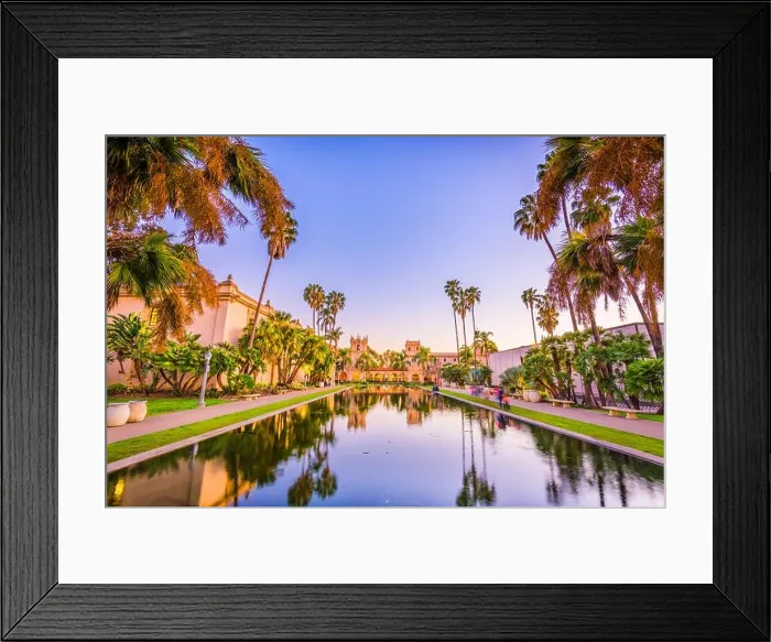 Framed Print : San Diego, California, USA park and square Framed Print : San Diego, California, USA park and square