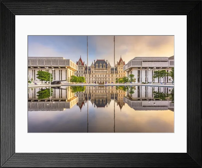 Framed Print : Albany, New York, USA at the New York State Capitol at dusk Framed Print : Albany, New York, USA at the New York State Capitol at dusk