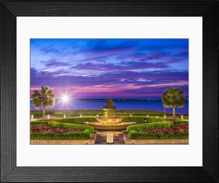 Framed Print : Charleston, South Carolina, USA at the Waterfront Park Pineapple Fountain Framed Print : Charleston, South Carolina, USA at the Waterfront Park Pineapple Fountain