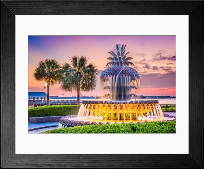 Framed Print : Charleston, South Carolina, USA at the Waterfront Park Pineapple Fountain Framed Print : Charleston, South Carolina, USA at the Waterfront Park Pineapple Fountain