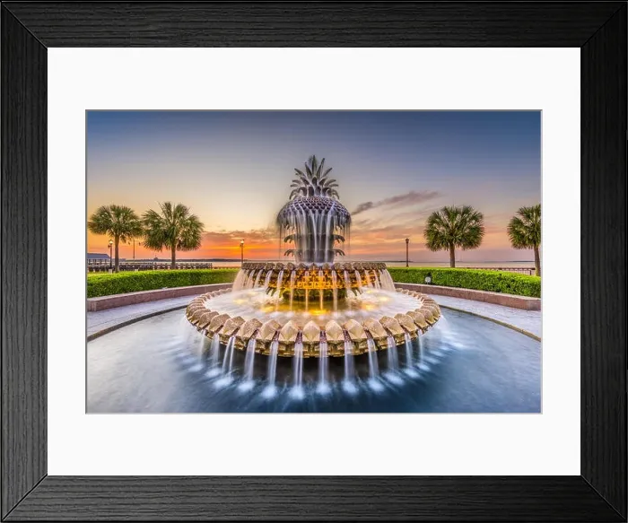 Framed Print : Charleston, South Carolina, USA at the Waterfront Park Pineapple Fountain Framed Print : Charleston, South Carolina, USA at the Waterfront Park Pineapple Fountain
