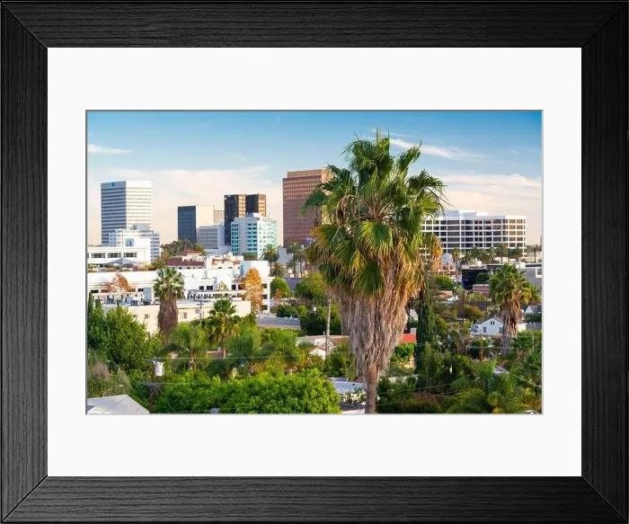 Framed Print : Beverly Hills, California, USA Rooftop Skyline Framed Print : Beverly Hills, California, USA Rooftop Skyline
