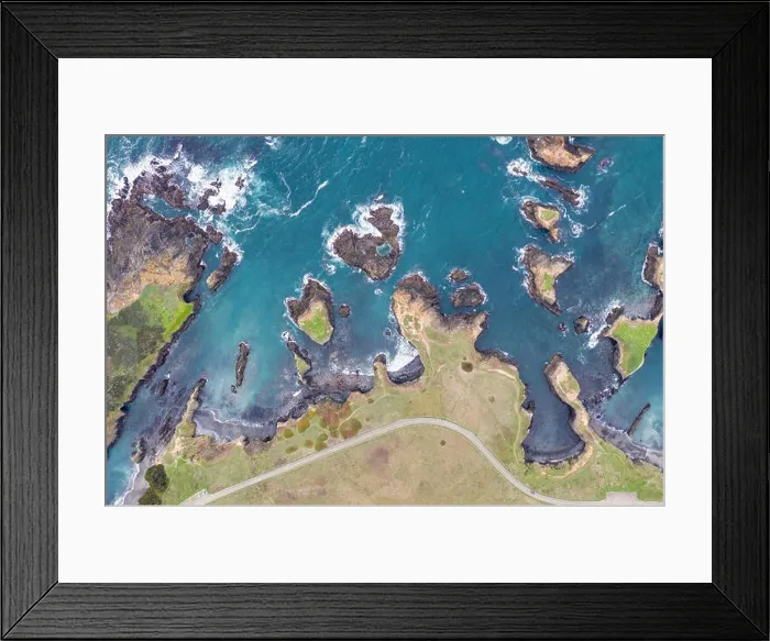 Framed Print : The cold waters of the Pacific Ocean wash against the scenic and rugged Northern California coastline in Mendocino Framed Print : The cold waters of the Pacific Ocean wash against the scenic and rugged Northern California coastline in Mendocino