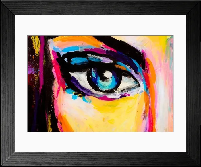 Framed Print : Creative eye on the background, painting texture. Bright color fireworks. Abstract painting color background. Modern multicolor futuristic dynamic Framed Print : Creative eye on the background, painting texture. Bright color fireworks. Abstract painting color background. Modern multicolor futuristic dynamic