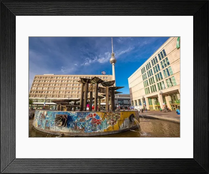 Framed Print : BERLIN, GERMANY - SEPTEMBER 17, 2013: Fernsehturm Television Tower from Alexanderplatz Framed Print : BERLIN, GERMANY - SEPTEMBER 17, 2013: Fernsehturm Television Tower from Alexanderplatz