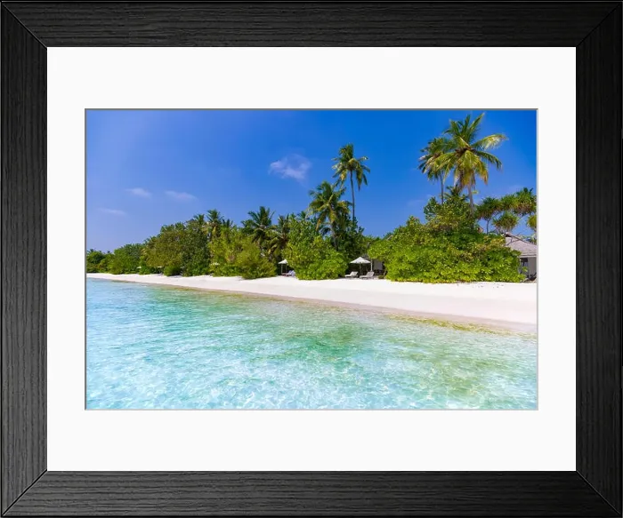 Framed Print : Beautiful beach landscape. Summer holiday and vacation concept. Inspirational tropical beach. Beach background banner