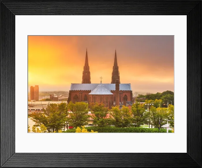 Framed Print : Albany, New York, USA at the Cathedral of the Immaculate Conception in the morning Framed Print : Albany, New York, USA at the Cathedral of the Immaculate Conception in the morning