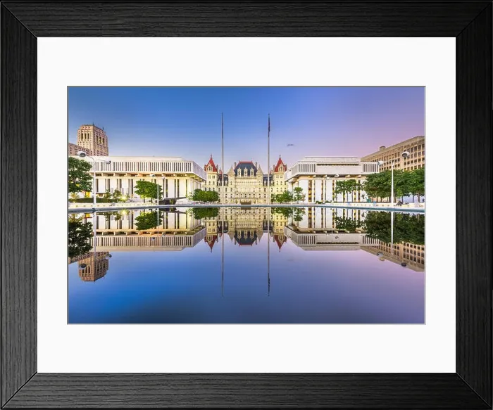 Framed Print : Albany, New York, USA at the New York State Capitoll at dusk Framed Print : Albany, New York, USA at the New York State Capitoll at dusk