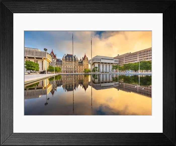 Framed Print : Albany, New York, USA at the New York State Capitoll at dusk Framed Print : Albany, New York, USA at the New York State Capitoll at dusk