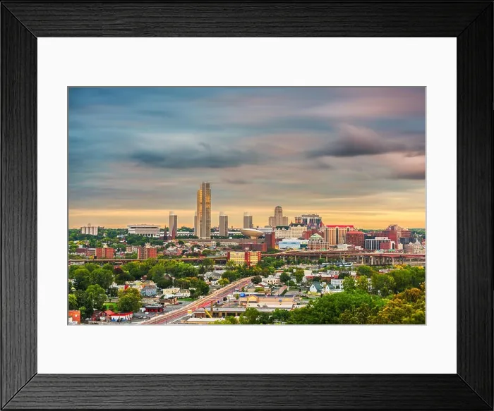 Framed Print : Albany, New York, USA downtown city skyline at dusk Framed Print : Albany, New York, USA downtown city skyline at dusk