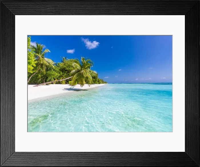 Framed Print : Luxury summer vacation and holiday concept background. Summer beach nature and tropical island banner Framed Print : Luxury summer vacation and holiday concept background. Summer beach nature and tropical island banner