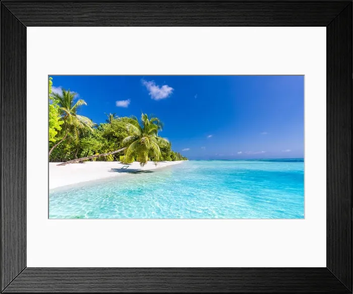 Framed Print : Luxury summer vacation and holiday concept background. Summer beach nature and tropical island banner Framed Print : Luxury summer vacation and holiday concept background. Summer beach nature and tropical island banner