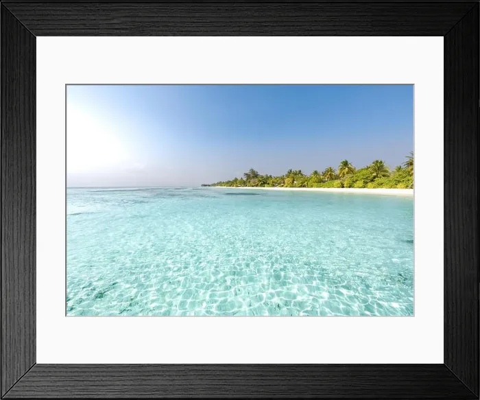 Framed Print : Summer vacation and holiday concept. Beach scene and tranquil tropical landscape Framed Print : Summer vacation and holiday concept. Beach scene and tranquil tropical landscape