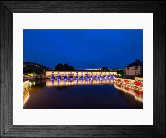Framed Print : Night view of Barrage Vauban in Strasbourg, France Framed Print : Night view of Barrage Vauban in Strasbourg, France