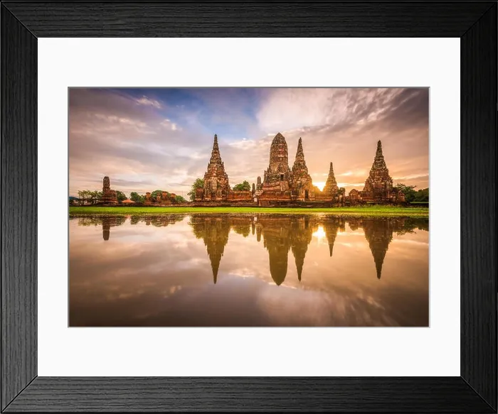 Framed Print : Ayutthaya, Thailand at Wat Chaiwatthanaram Framed Print : Ayutthaya, Thailand at Wat Chaiwatthanaram
